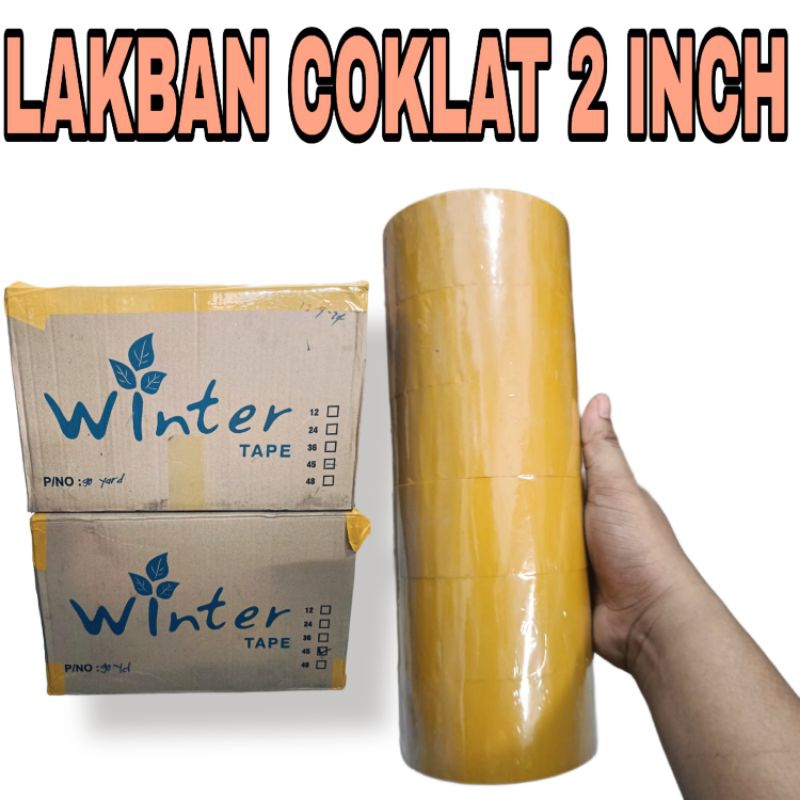 

LAKBAN COKLAT 2 INCH 1DUS & 1 ROL