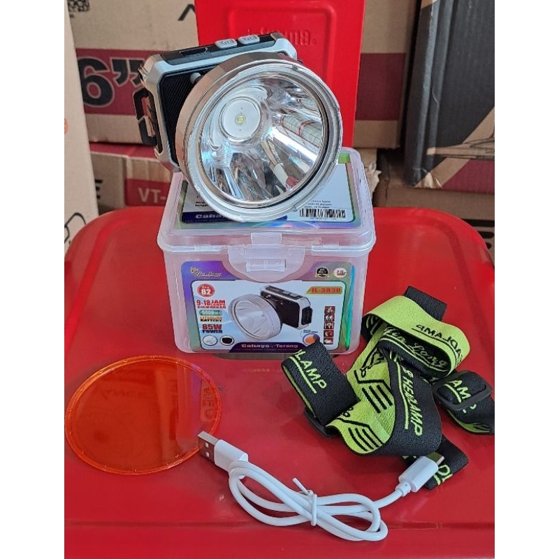 SENTER KEPALA JL 3030 85W CAHAYA PUTIH BATERAI LITHIUM/ SENTER KEPALA JINLONG 85W CAHAYA PUTIH JL 30
