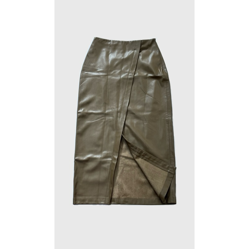 zara leather skirt