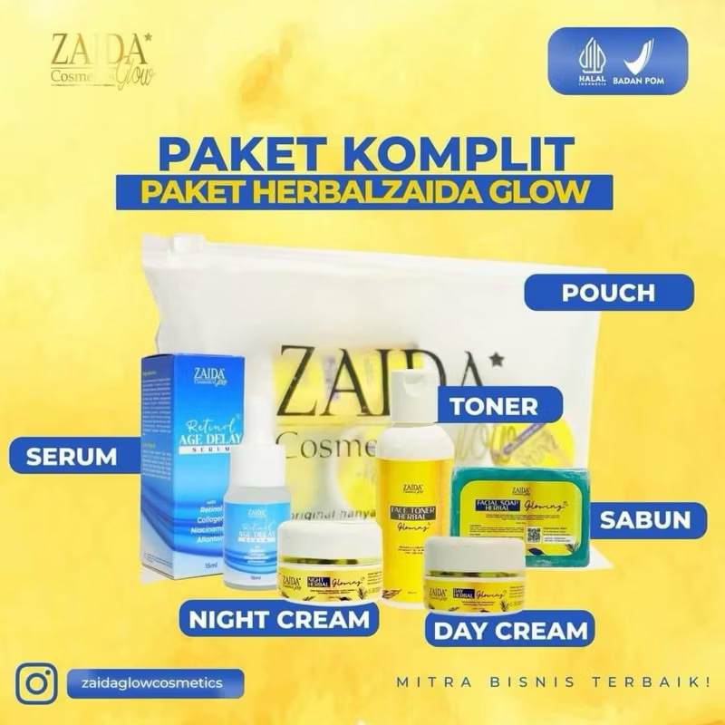 ZAIDA GLOW ZAIDA GLOWING HERBAL ZAIDA HERBAL GLOWING