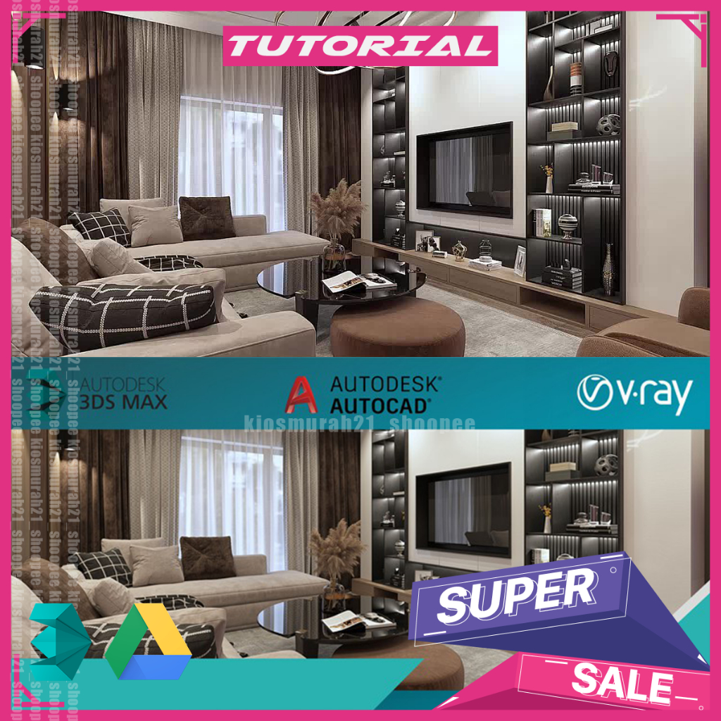 3Ds Max - Modeling realistic living in 3ds max 3Ds Max Tutorial