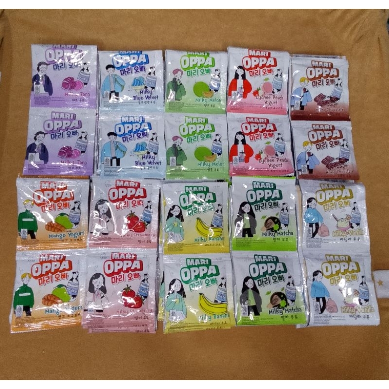 

Mari Oppa Minuman Instant 1 Renceng Isi 15 Sachet