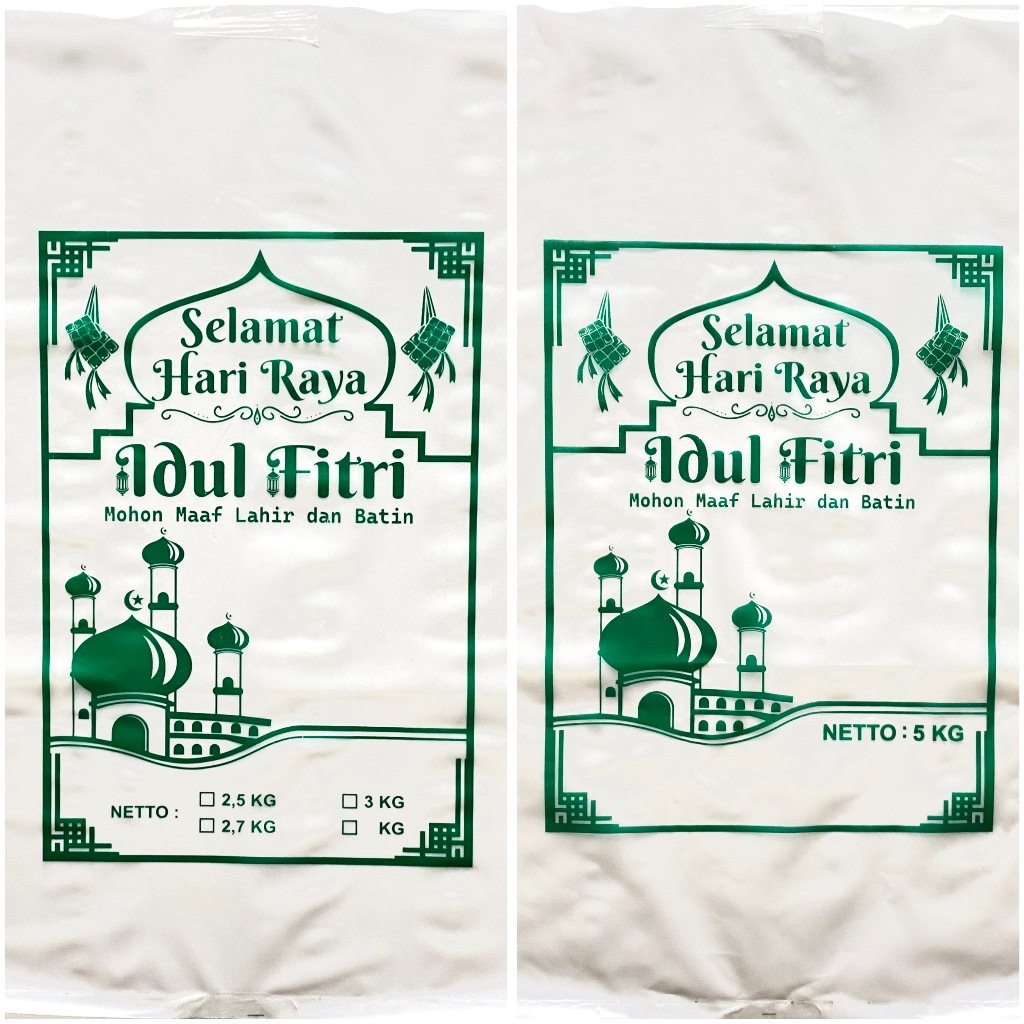 Plastik Beras Idul Fitri (isi 100 lembar) Plastik 2kg Plastik 2,5kg Plastik 3kg Plastik 5kg