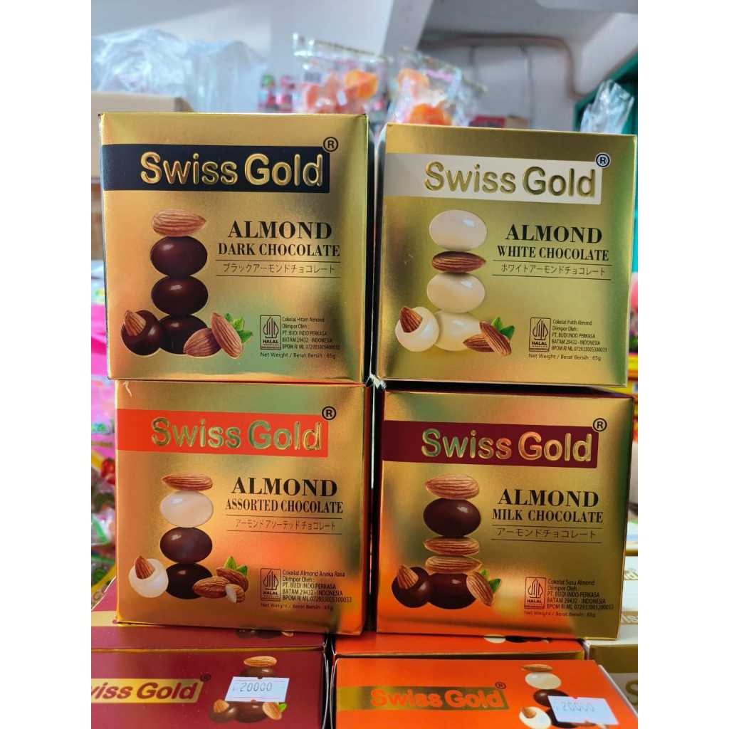 

Swiss Gold Almond Chocolate Assorted almond coklat manis