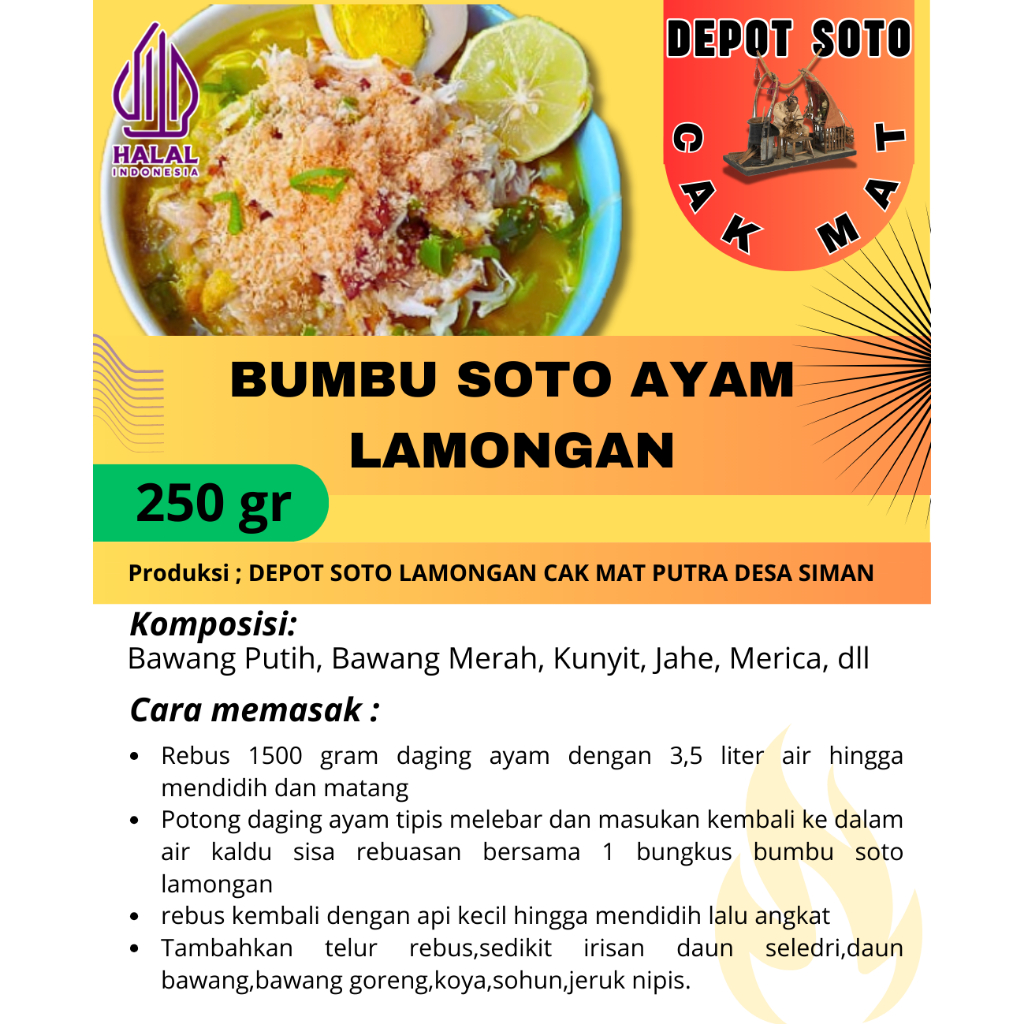 

Bumbu soto lamongan 250 gram