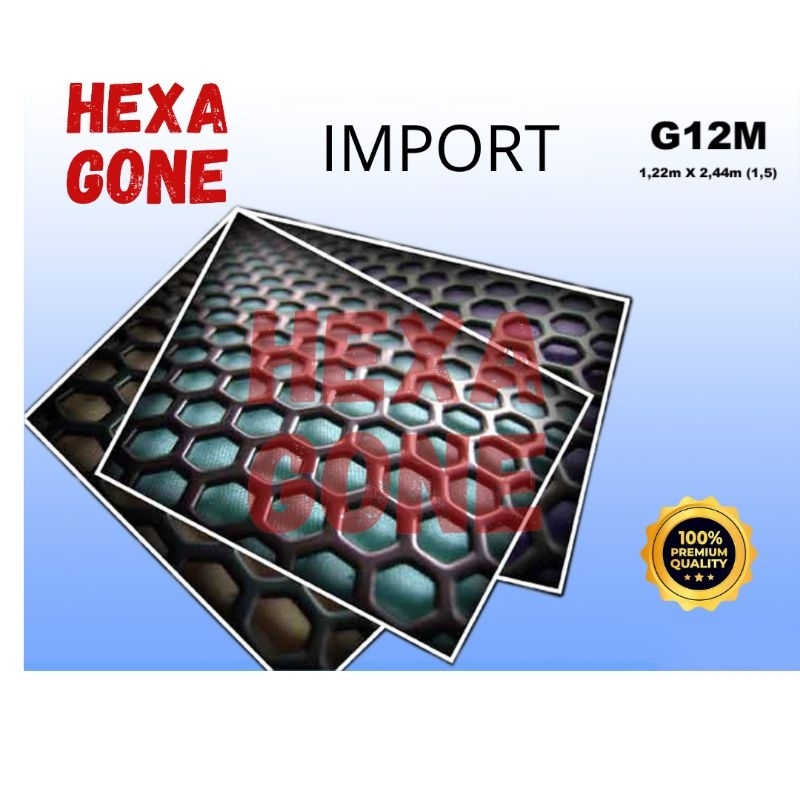 Grille Ram Speaker Lembaran Import Motif Hexagonal