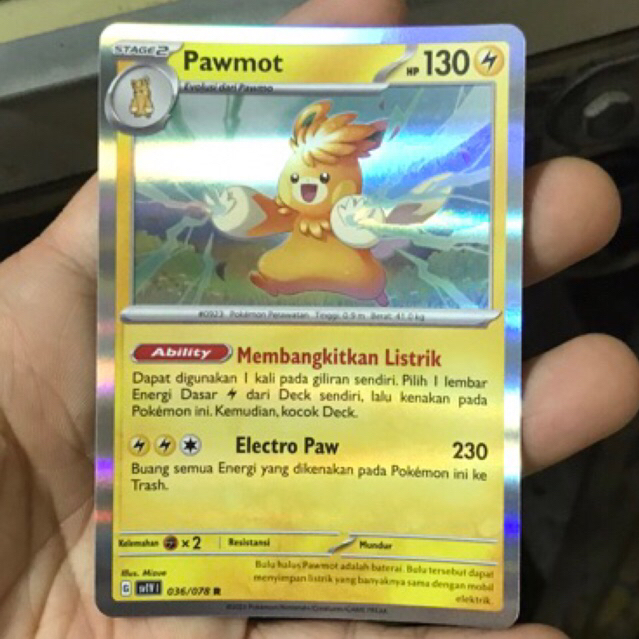 PAWMOT KARTU LANGKA POKEMON SERI SV1v