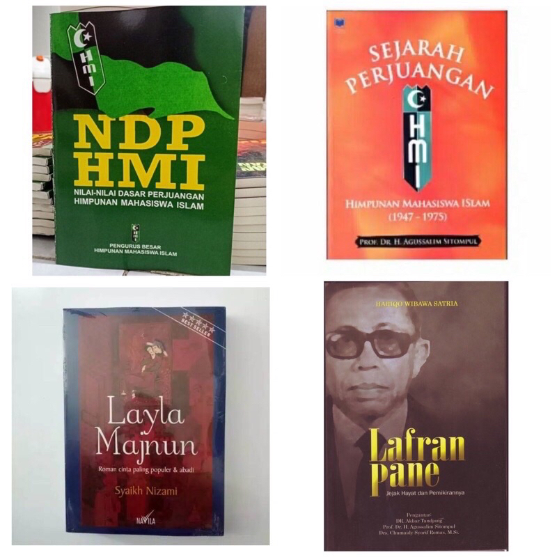 Paket 4 Buku HMI TERMURAH || NDP HMI, SEJARAH PERJUANGAN HMI, LAFRAN PANE