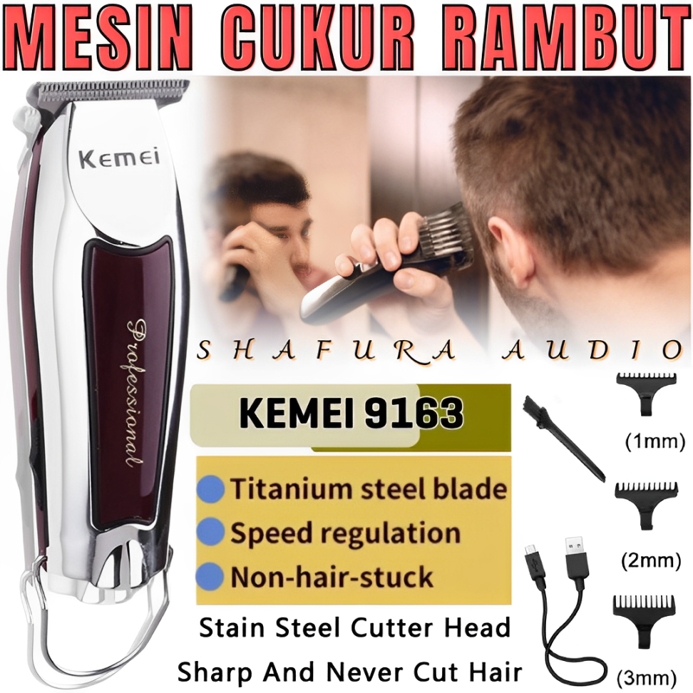 Alat Cukur Rambut Kemei Km-9163 Hair Clipper Detailer Trimmer | Kemei Km - 9163 Hair Trimmer Origina