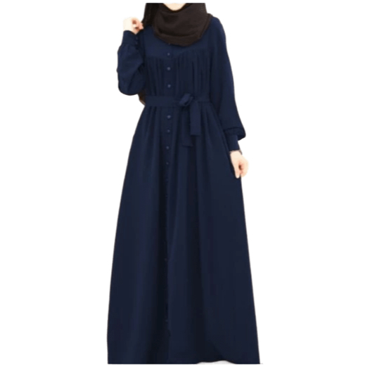 Gamis Dress Belt Busui Friendly Syar'i Muslimah Jumbo Terbaru Shakila Premium Gamis Polos 2