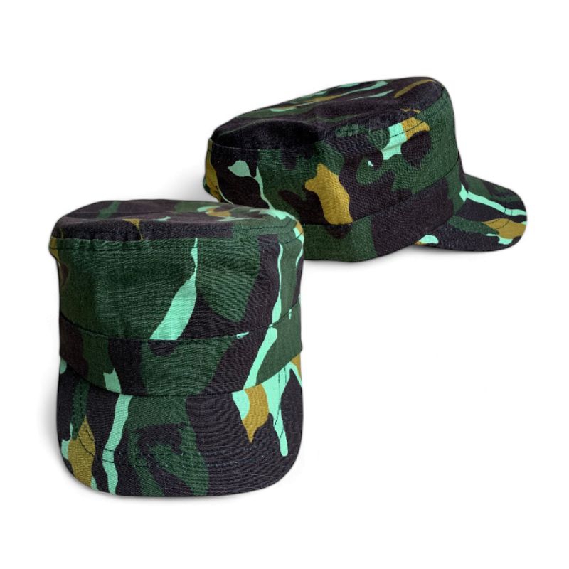 TOPI PET COMMANDO ANAK LORENG BRIMOB KIDS ARMY UNISEX USIA 1 - 10 TAHUN