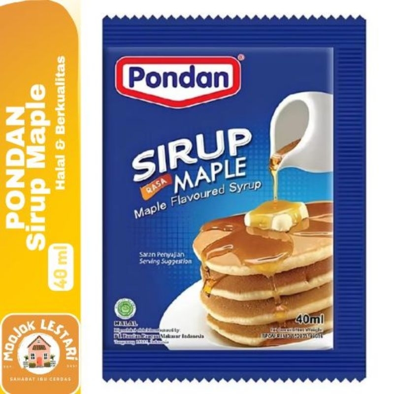 

Pondan Sirup Rasa Maple 40ml Manis Topping Pancake/Waffle Halal