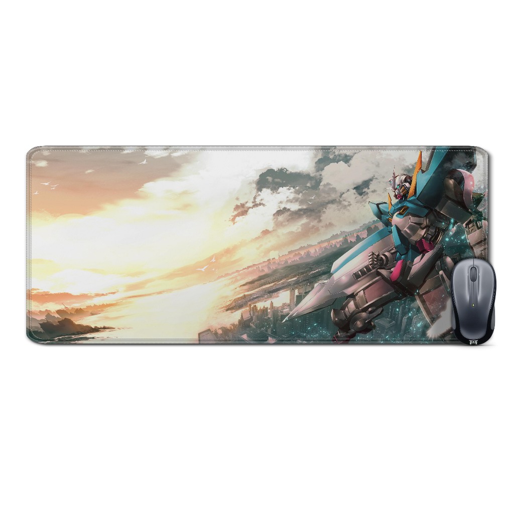 Deskmat mousepad extended animeGUNDAM SUNSET CITY-GUNDAMmaterial Rubber