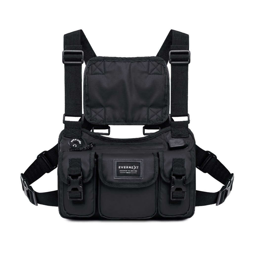 Evernext - Chest Bag Trevor Waterproof Tas dada Tactical Rig Bag Outdoor Tas Pelindung Dada Motor Bi