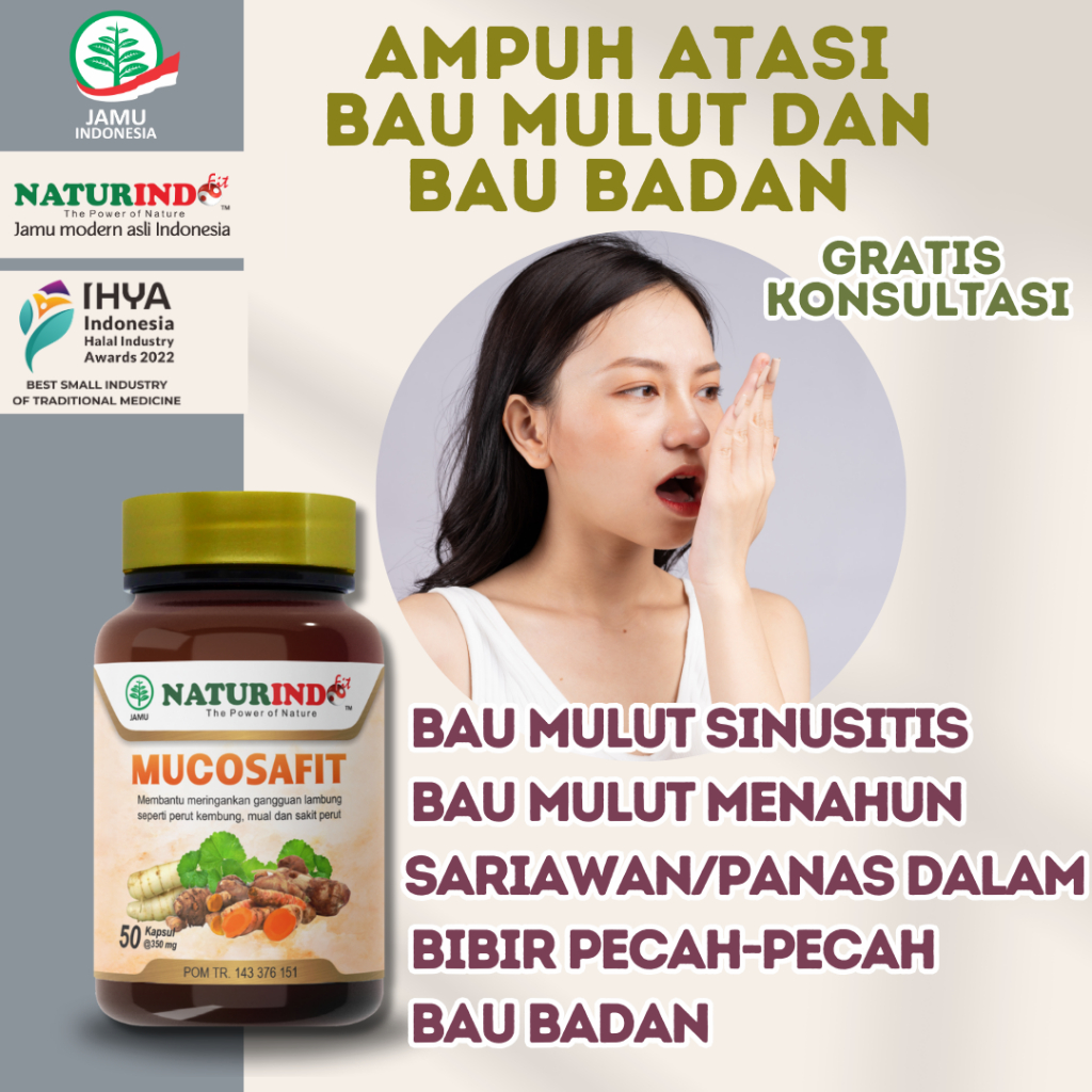 Obat Bau Mulut Penghilang Bau Mulut Menahun Bau Badan Nafas Bau Gigi Berlubang Mucosafit Naturindo