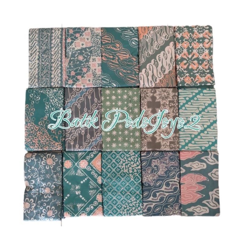KAIN BATIK CAP GARUTAN WARNA HIJAU TOSKA IJO TOSCA PASTEL