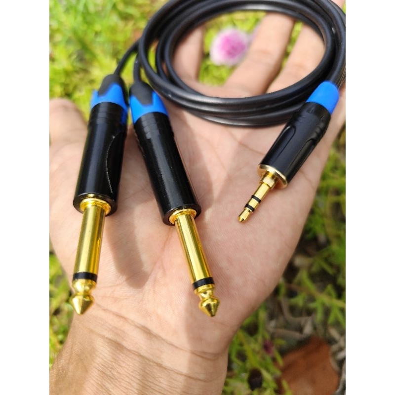 kabel hp ke mixer jack 3,5 to dua akai