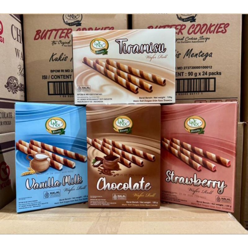 

Denex wafer roll 120g 1 karton isi 24