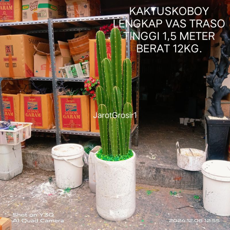 KAKTUS ARTIFICIAL JUMBO SUPER TINGGI 1,5 METER // POHON KAKTUS BESAR UNTUK DEKORASI RUANGAN.