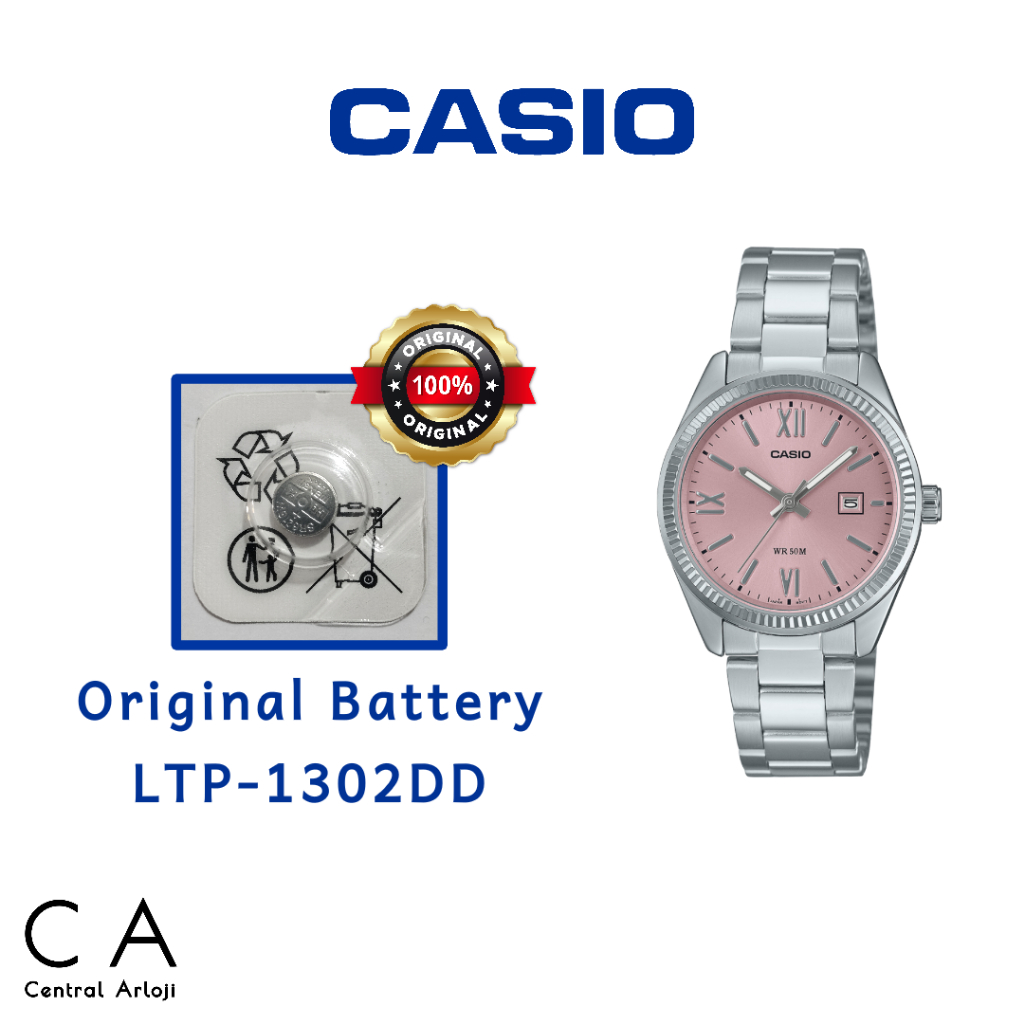 Baterai Jam Tangan Casio LTP-1302DD Original
