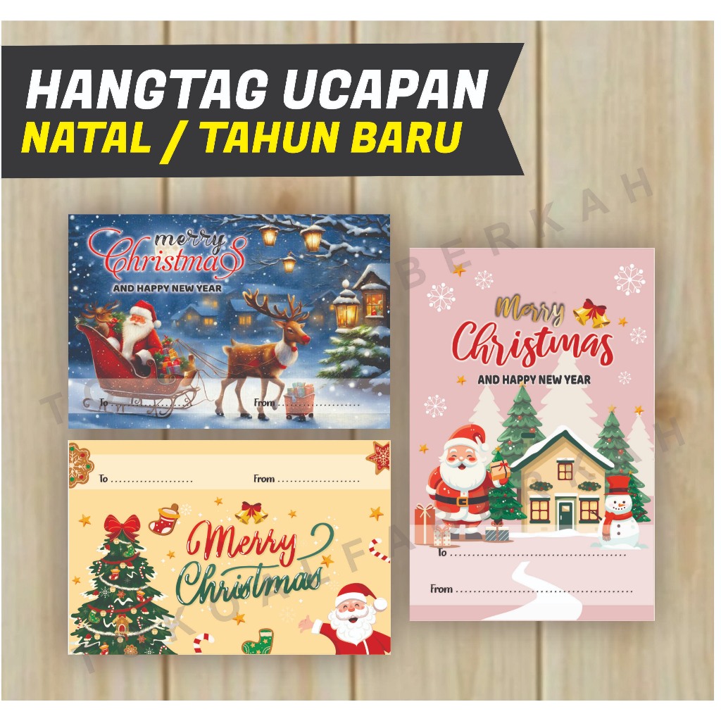 

[10pcs] HANG TAG STIKER KARTU UCAPAN NATAL