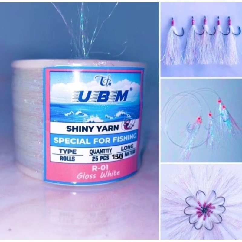 1 rol 10-25 helai x 110 - 500 meter bulu mutiara umpan pancing umpan sabiki umpan assist hook umpan 