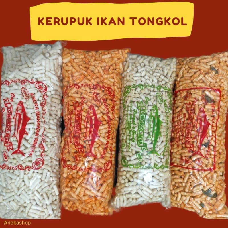 

Kerupuk ikan tongkol viral 1kg ori/pedas daun jeruk/lombok ijo/balado