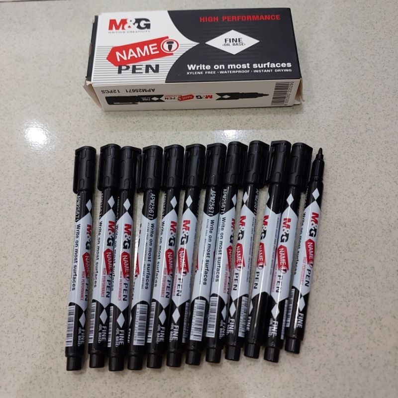 

Permanent Marker Waterproof Fast Dry Merk M&G Spidol Permanen