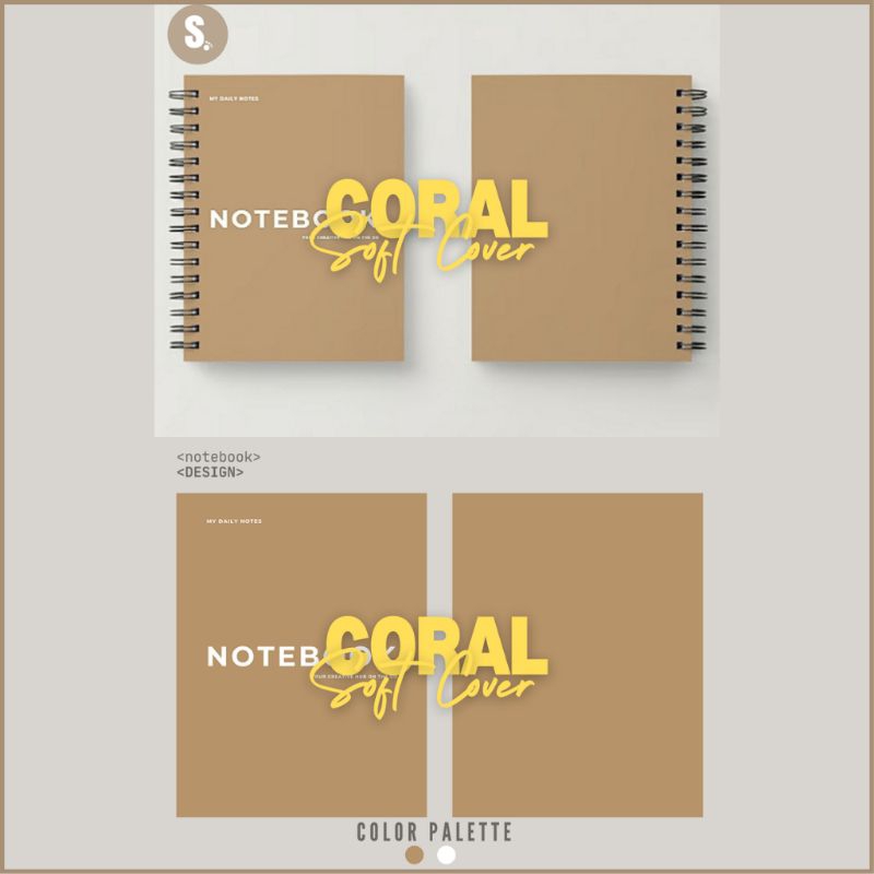 

A5 Notebook Softcover - "MY DAILY NOTES NOTEBOOK" | WHITE • BEIGE • CORAL • BROWN • GREY • GREEN