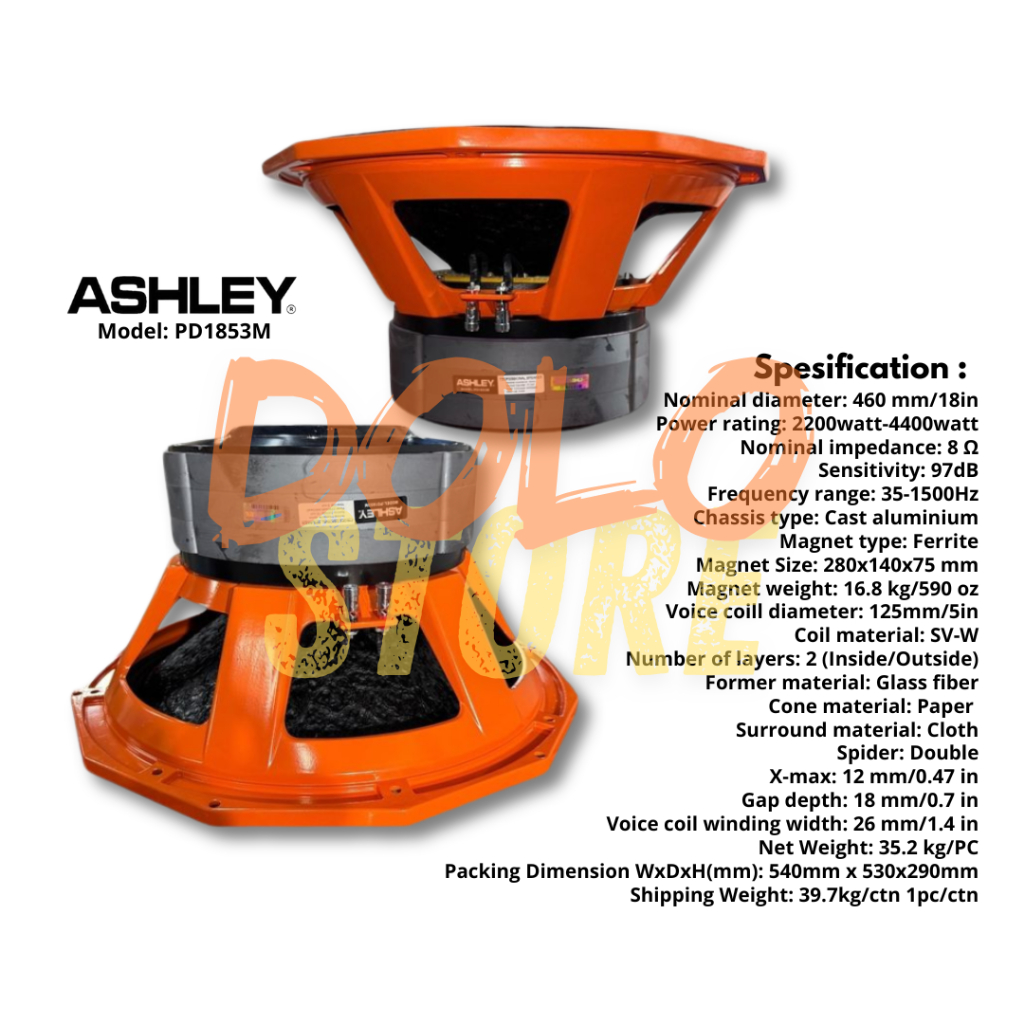 SPEAKER TRIPLE MAGNET ORIGINAL ASHLEY PD1853M