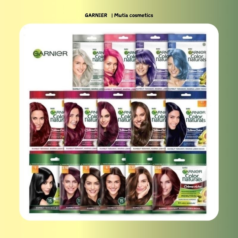 Garnier Hair Color Natural | Pastel Color | Ultra Color Sachet | Garnier semir rambut