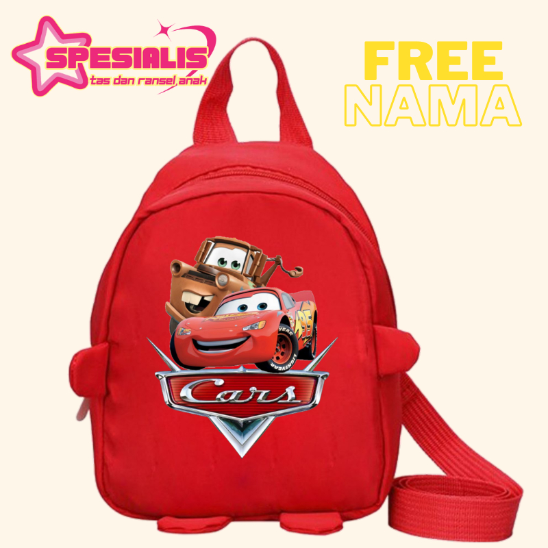 TAS RANSEL ANAK TK PAUD CARS LIGHTING MCQUEEN