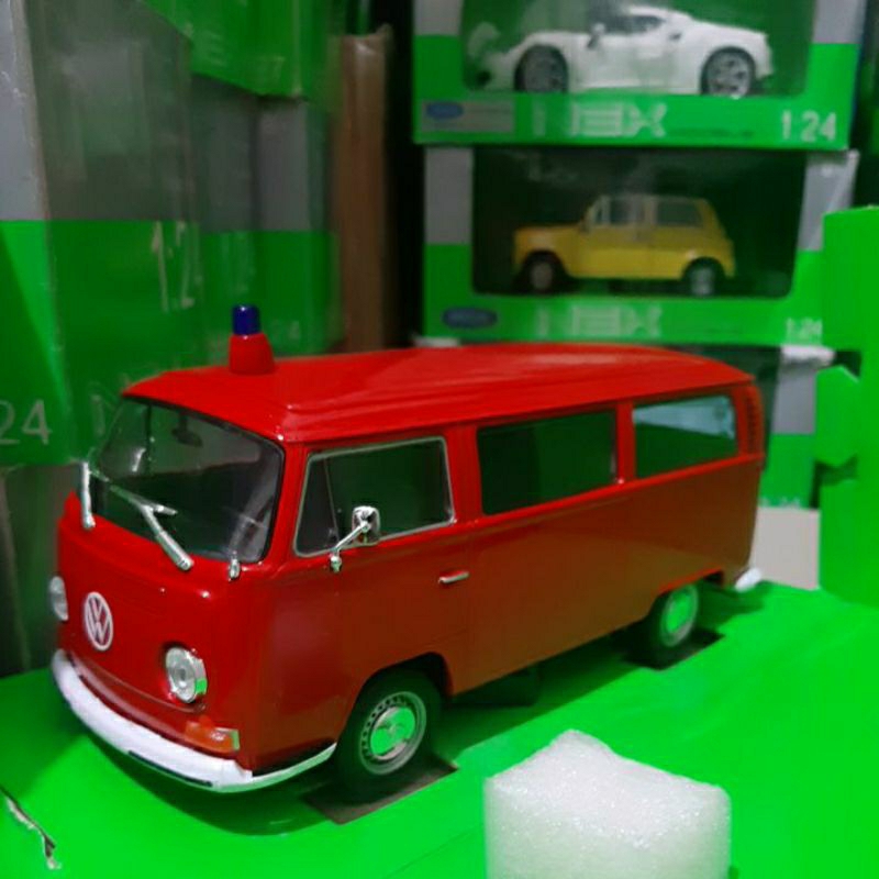 Diecast Welly Skala 1:24 Volkswagen Bus T2 1972 Baru Bukan Bekas Komplit