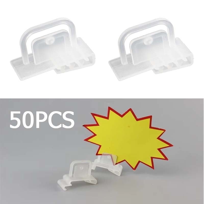 

50pcs Clip On Pop Lurus Pvc Clip On Pop Lengkung Clip On Pop Lengkung Untuk Display Popcard