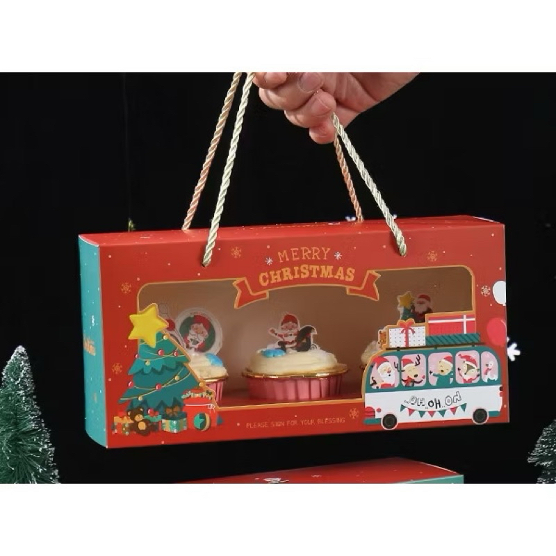 

BOX NATAL KOTAK NATAL ISI 3 TOPLES CUPCAKE