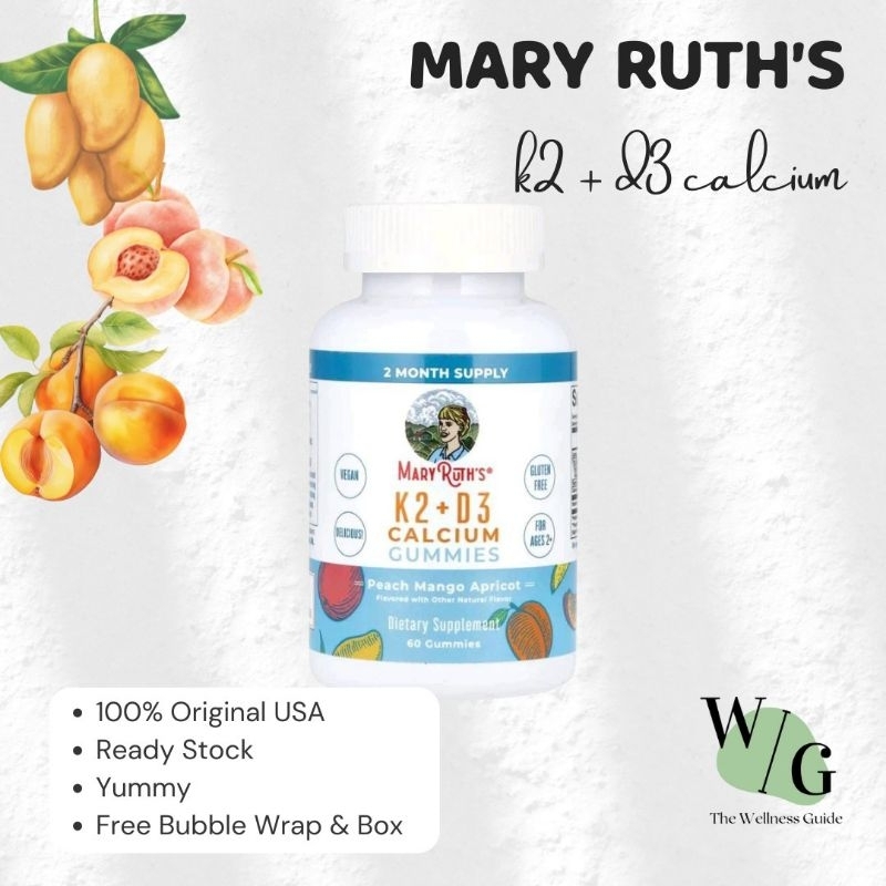MARY RUTH'S K2+D3 CALCIUM GUMMIES MARYRUTH | VITAMIN UNTUK ANAK 2 TAHUN
