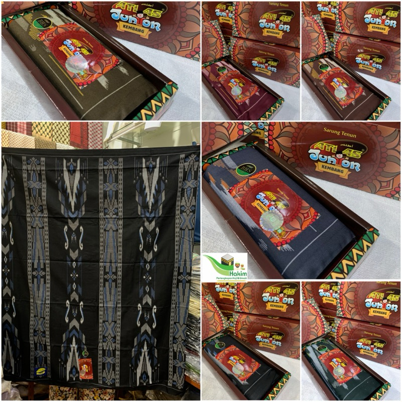 Sarung Tenun Atlas Junior Kembang Motif BHS SGE ~ Kain Sarung Anak-anak Premium Atlas Junior Kembang
