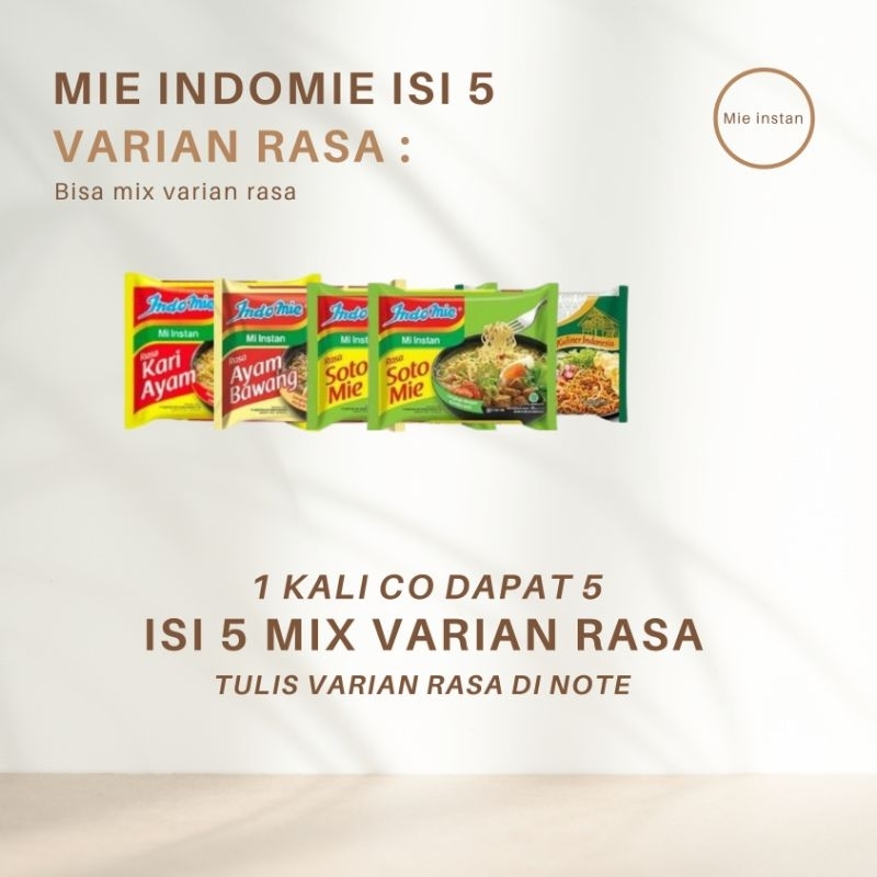 

Indomie Isi 5 Mix Varian Rasa
