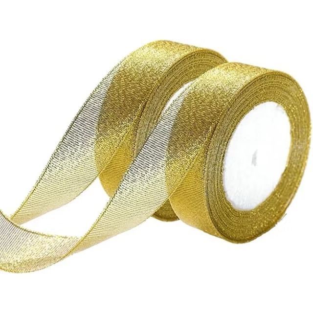 

Pita Metalik Eagle Emas Perak/Pita Gliter Metalik Perak Emas/Pita Gold-Silver Glitter Metallic/Pita Gliter Metallic (1/2 Inch 1/4inch 1/8 Inch 3/4 Inch 1 1/2 Inch) Gold Silver