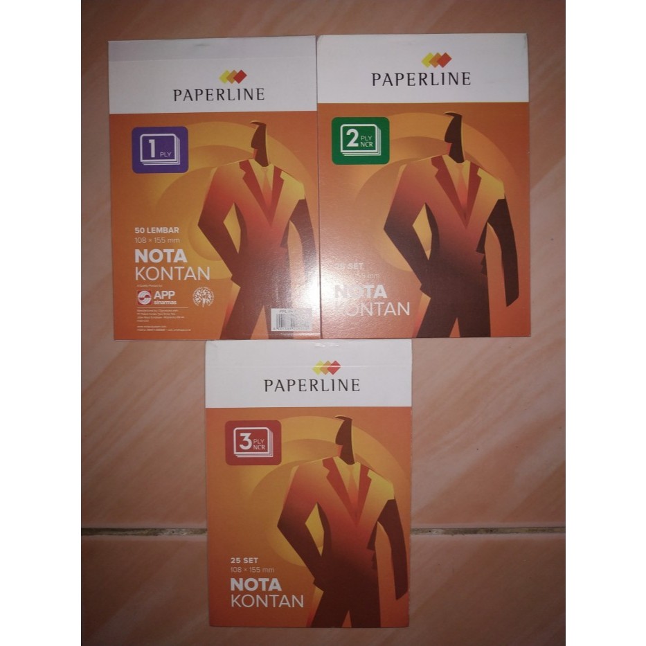 

Paperline Nota Kontan Kecil 1 ply , 2 ply , 3 ply