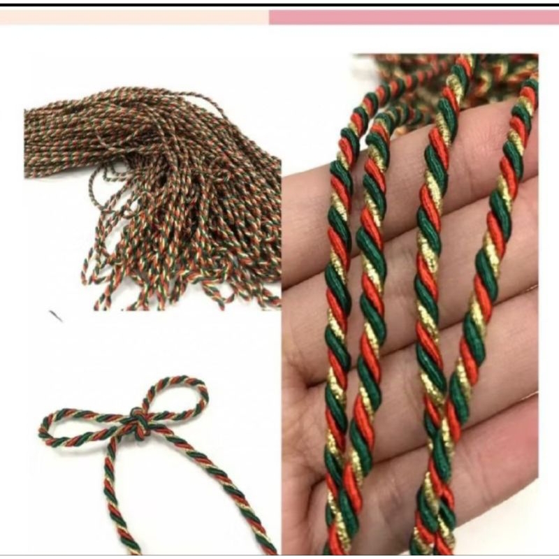 

PER 1 ROLL UTUH ( 100 YARD/ 90 METER ) - 3MM | TALI TAMPAR / TALI HIASAN NATAL / TALI EMAS / TALI HAMPERS