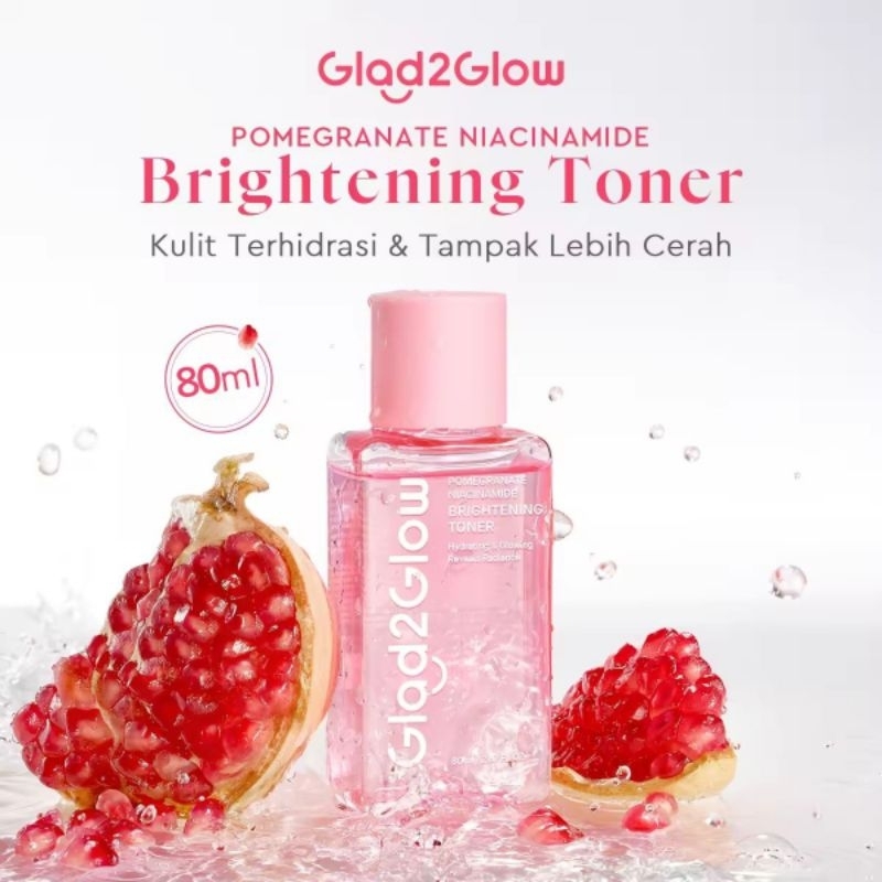 G2G Glad2Glow Pomegrante Niacinamide Brightening Toner 40ml Toner Wajah Toner Brightening Toner Niac