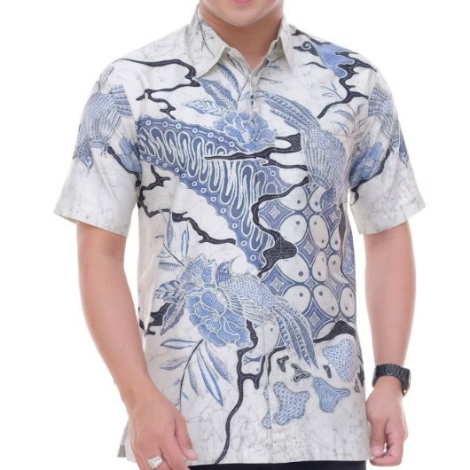 Kemeja Batik Satin Lapis Puring Motif Elegan Pria Dewasa