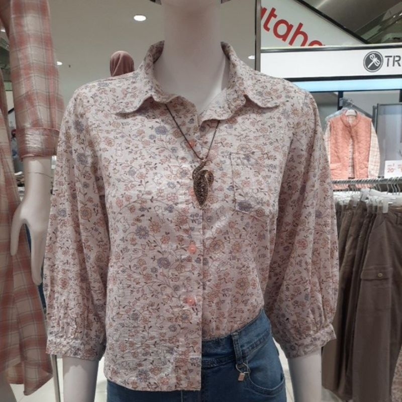 kemeja blouse bunga wanita triset MATAHARI