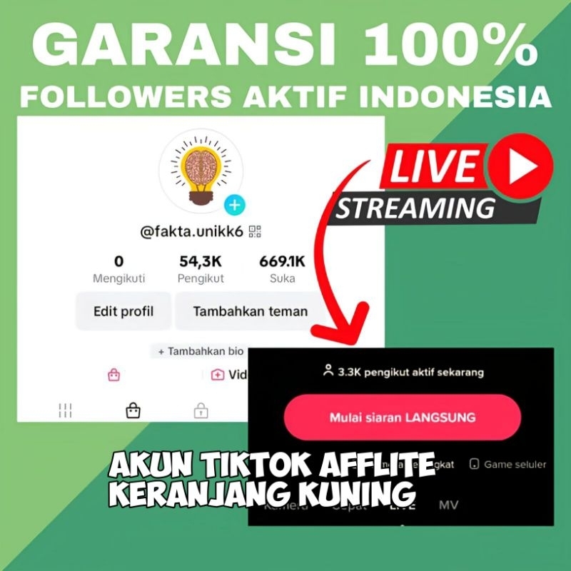 AKUN TIKTOK AFFILIATE