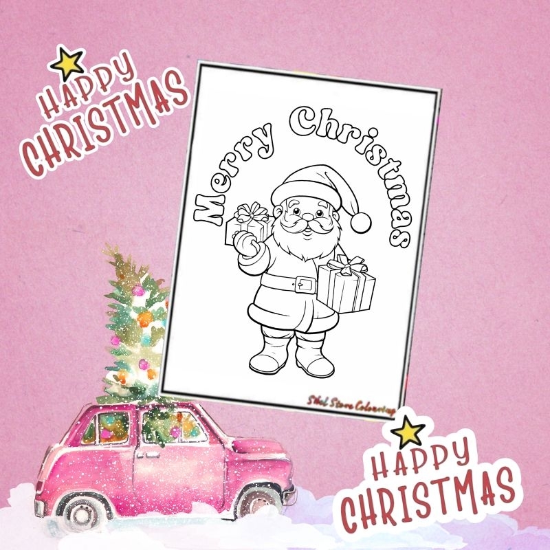 

Kertas Gambar Mewarnai Anak Tema Natal / Happy Christmas / 11 Lembar Kertas Tebal 160 gsm