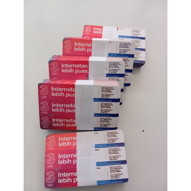 VOUCHER KOSONGAN TRI MURAH MERIAH ISI 150 SN / IKAT