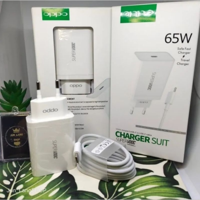 Charger Oppo 65W Supervooc Type C to Type C A53 A54 A5 A9 Reno 2 Reno 3 Reno 4 Reno 5 Fast Charging 
