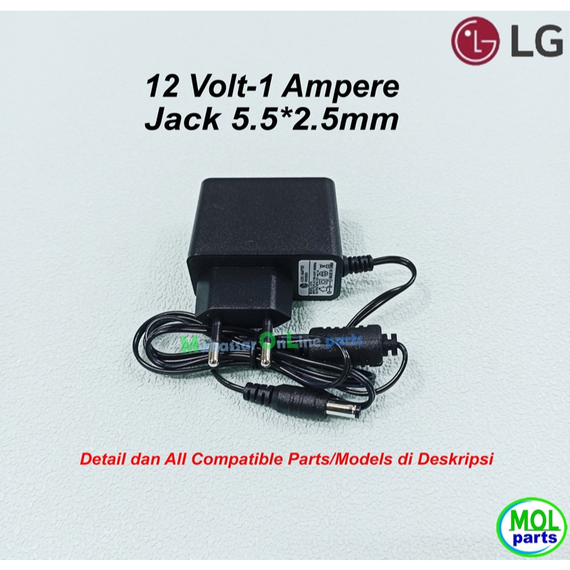 Adaptor 12V 1A Adaptor 12 Volt 1 Ampere 5.5x2.5mm