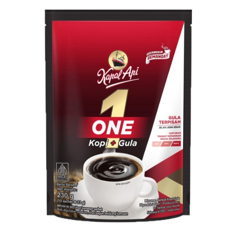 

Kapal Api One Kopi + Gula isi 10 sachet x 23 gram